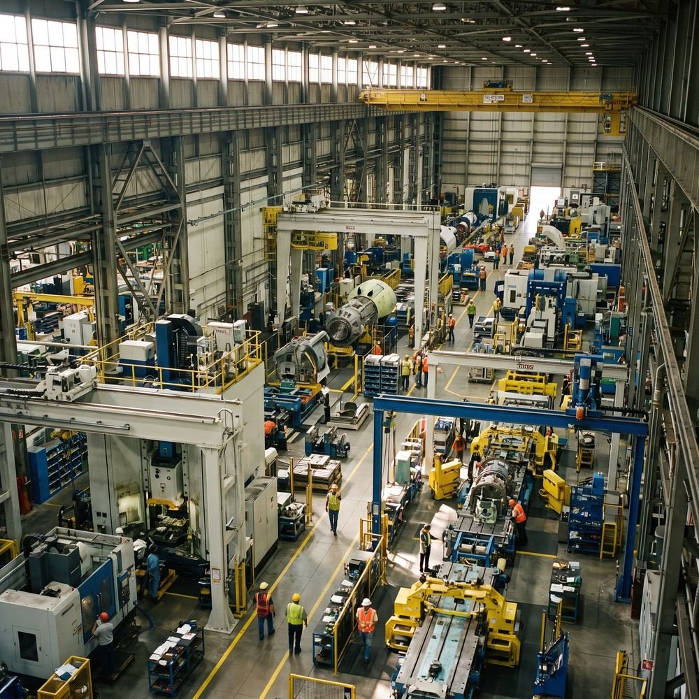 Workers inside an industrial manufacturing unit – Colour Cube Media